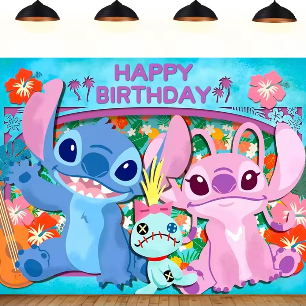 New Lilo & Stitch backdrop for birthday party